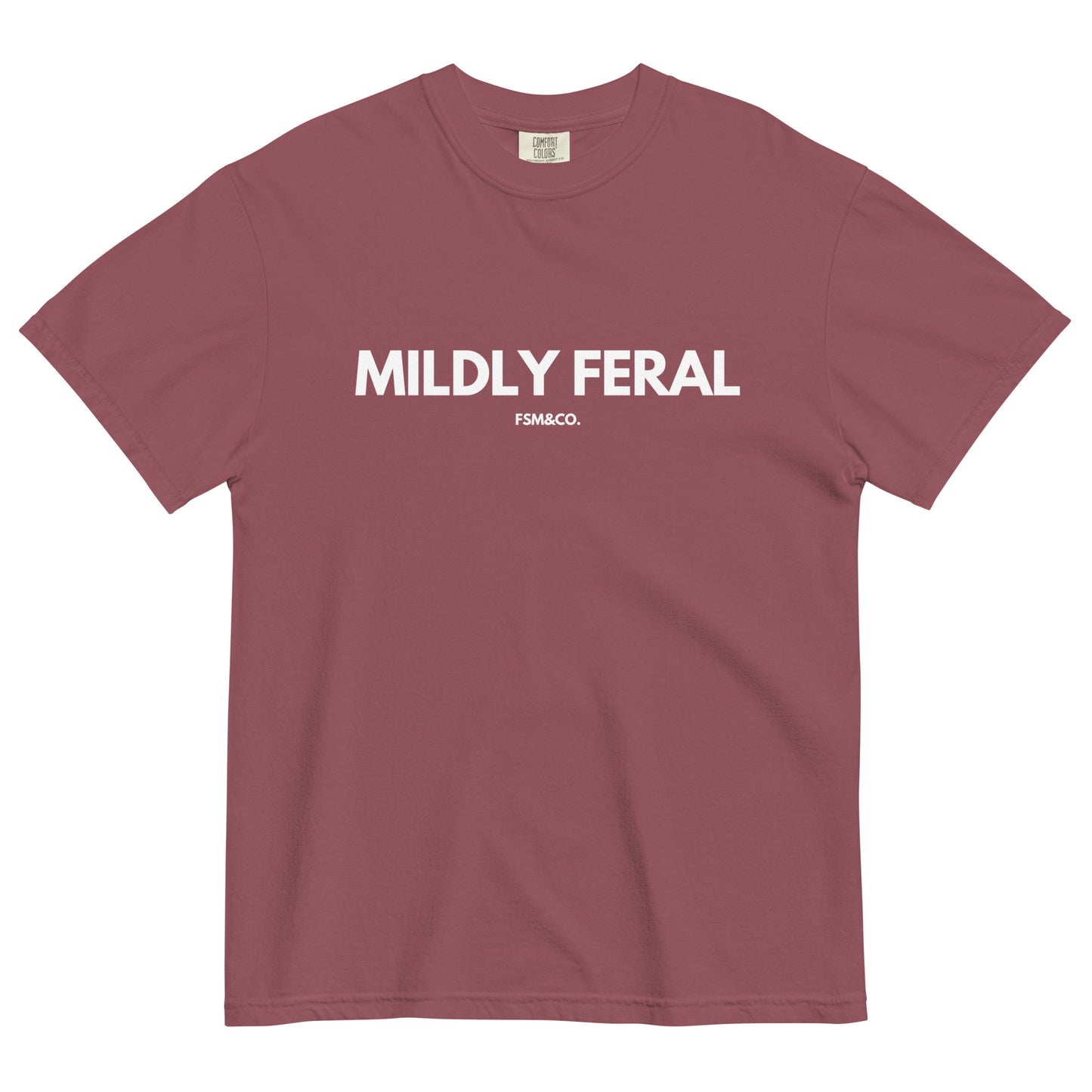 Mildly Feral Frankie Said Meow comfort colors red t-shirt