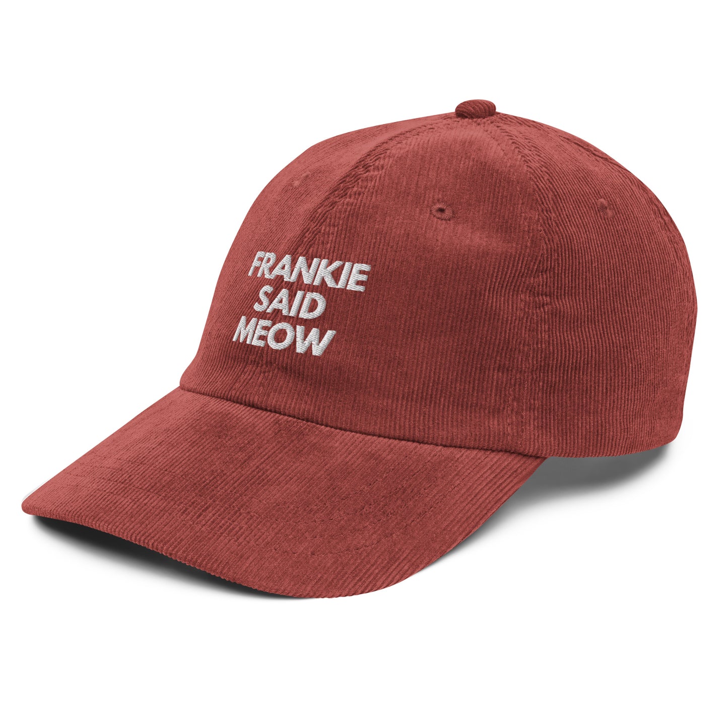 Frankie Said Meow vintage corduroy cap burgundy