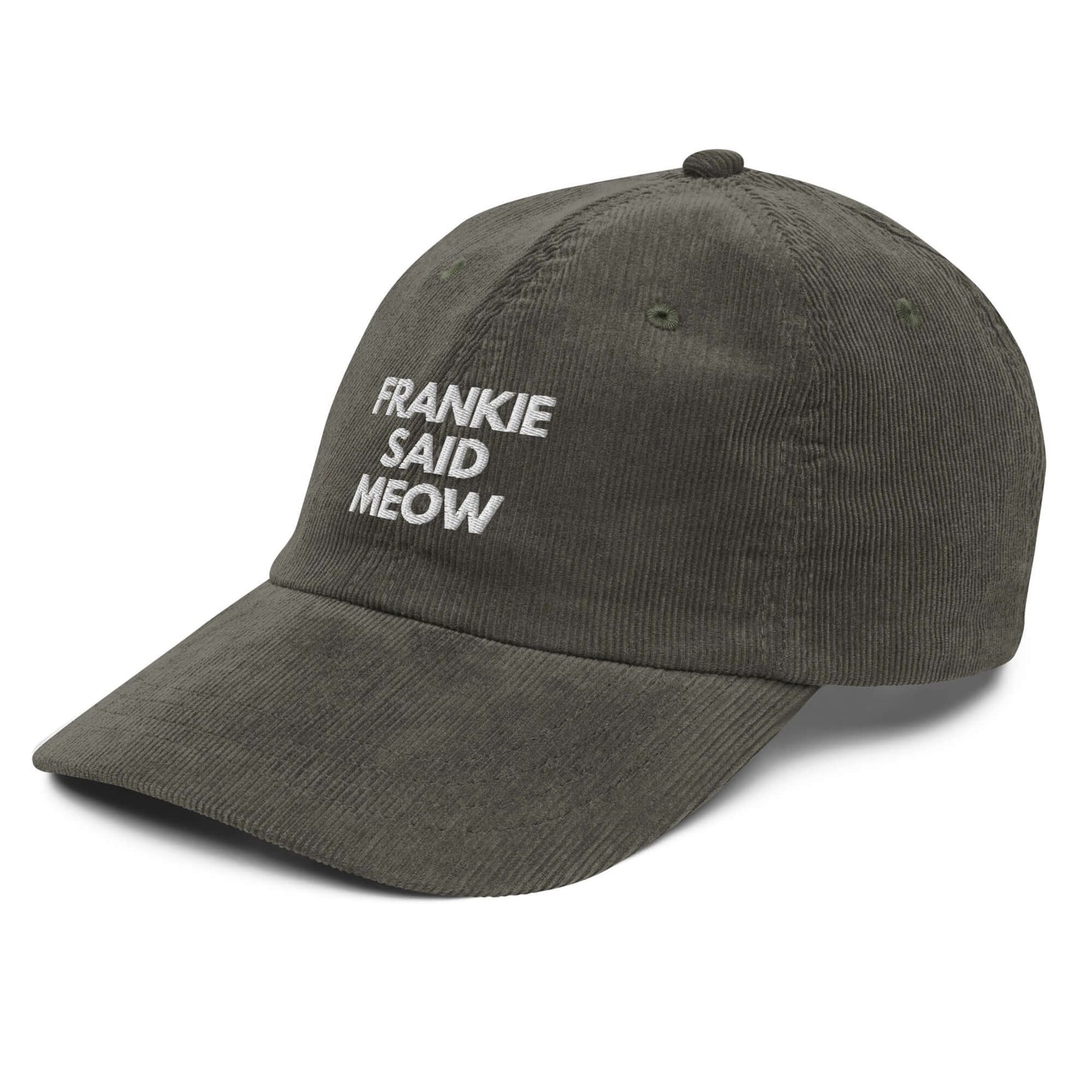 Frankie Said Meow vintage corduroy cap olive