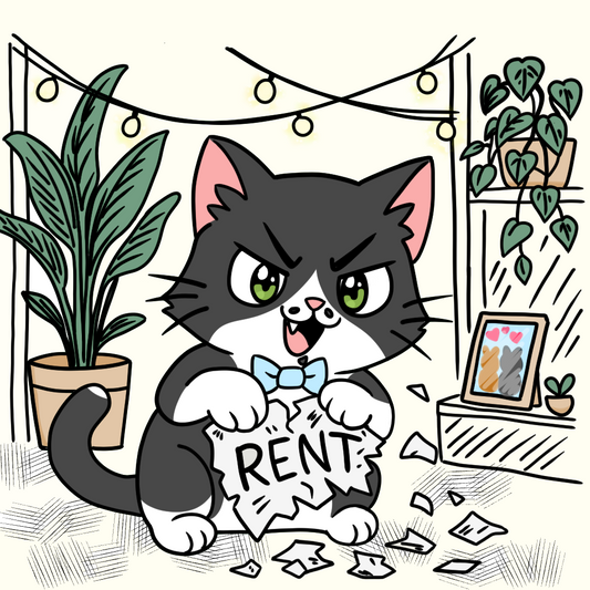 Coqui ripping rent notice comic – Rule #1 of mildchaos living.