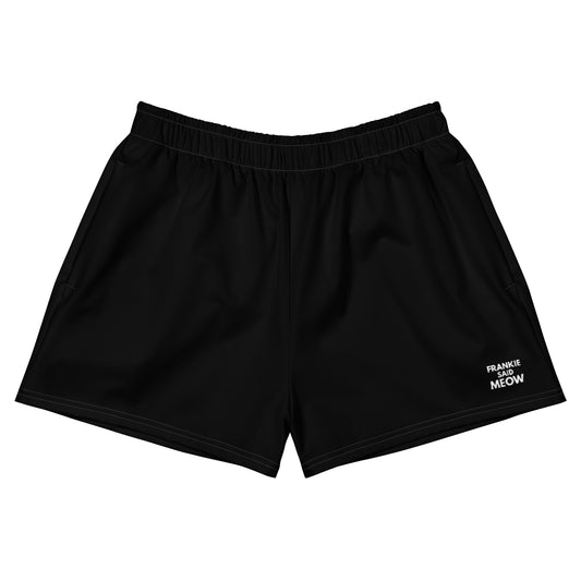 Frankie Said Meow black athletic shorts