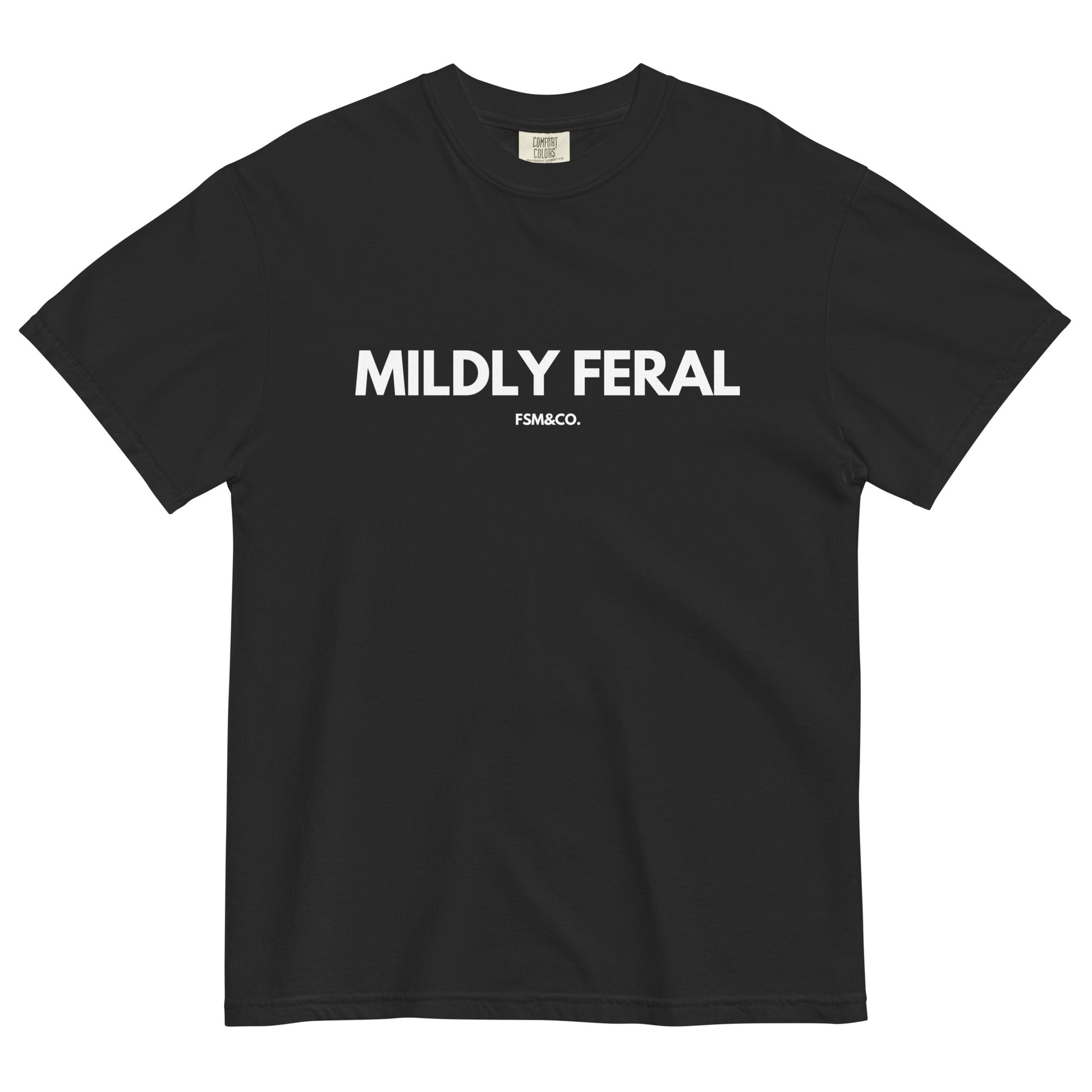 Mildly Feral Frankie Said Meow comfort colors black t-shirt