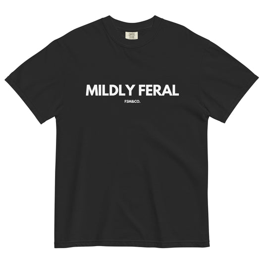 Mildly Feral Frankie Said Meow comfort colors black t-shirt