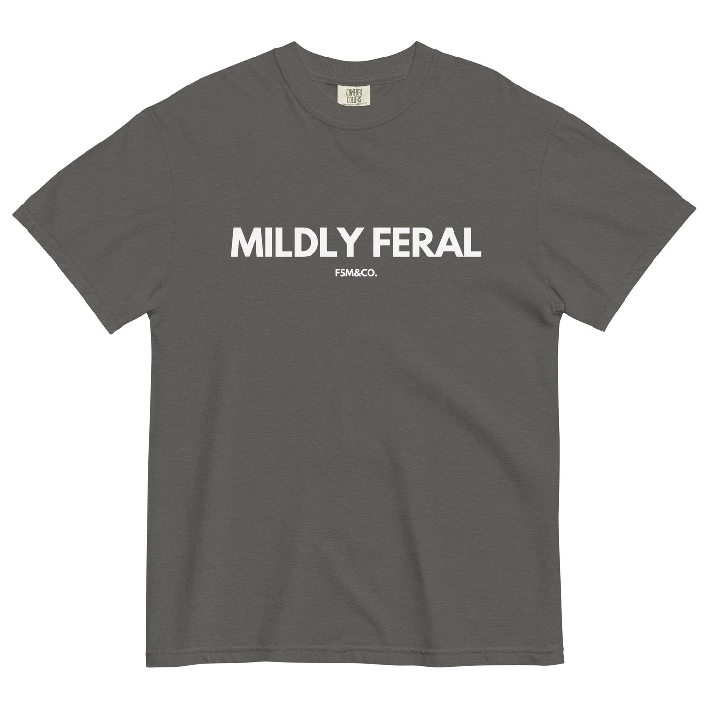 Mildly Feral Frankie Said Meow comfort colors grey t-shirt