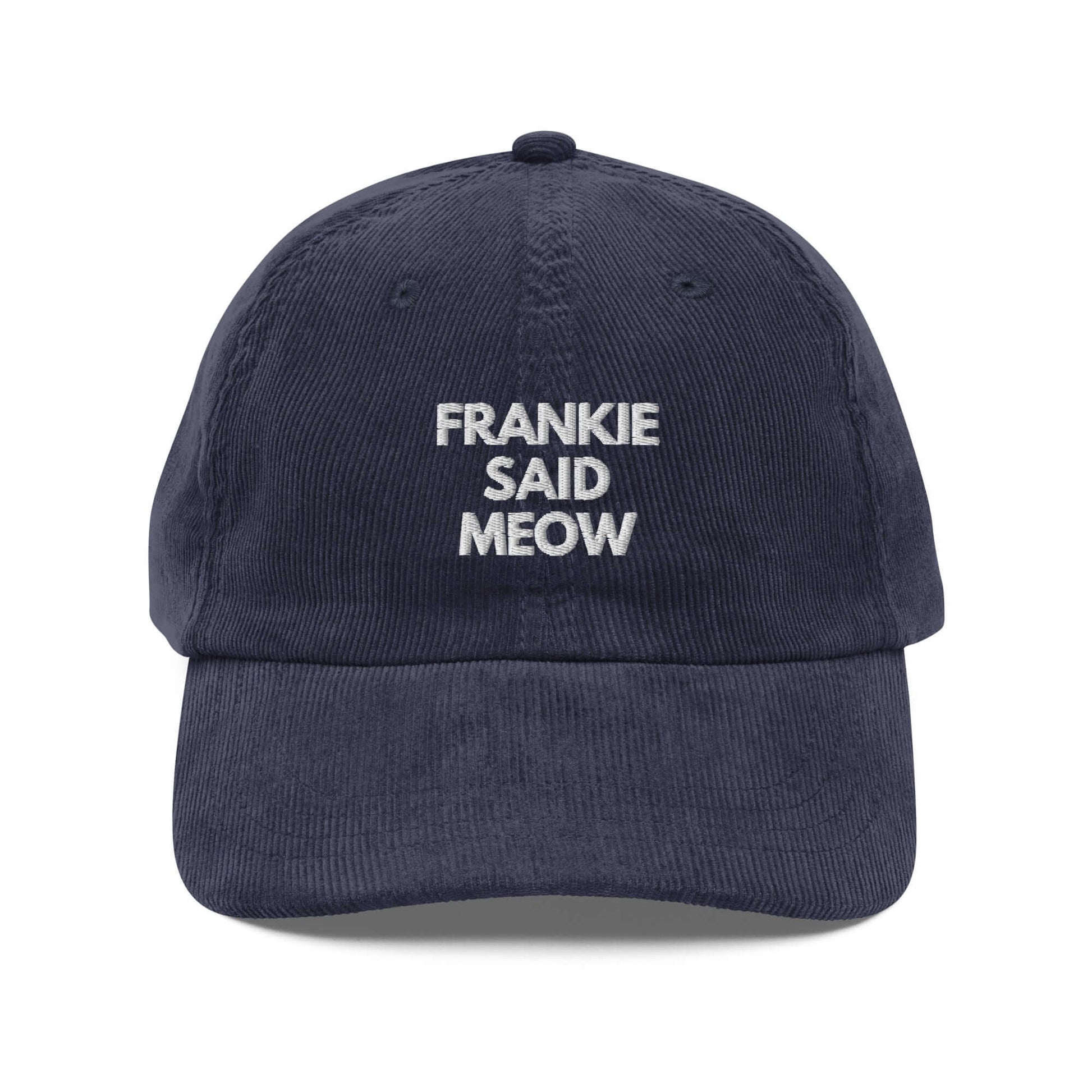 Frankie Said Meow vintage corduroy cap