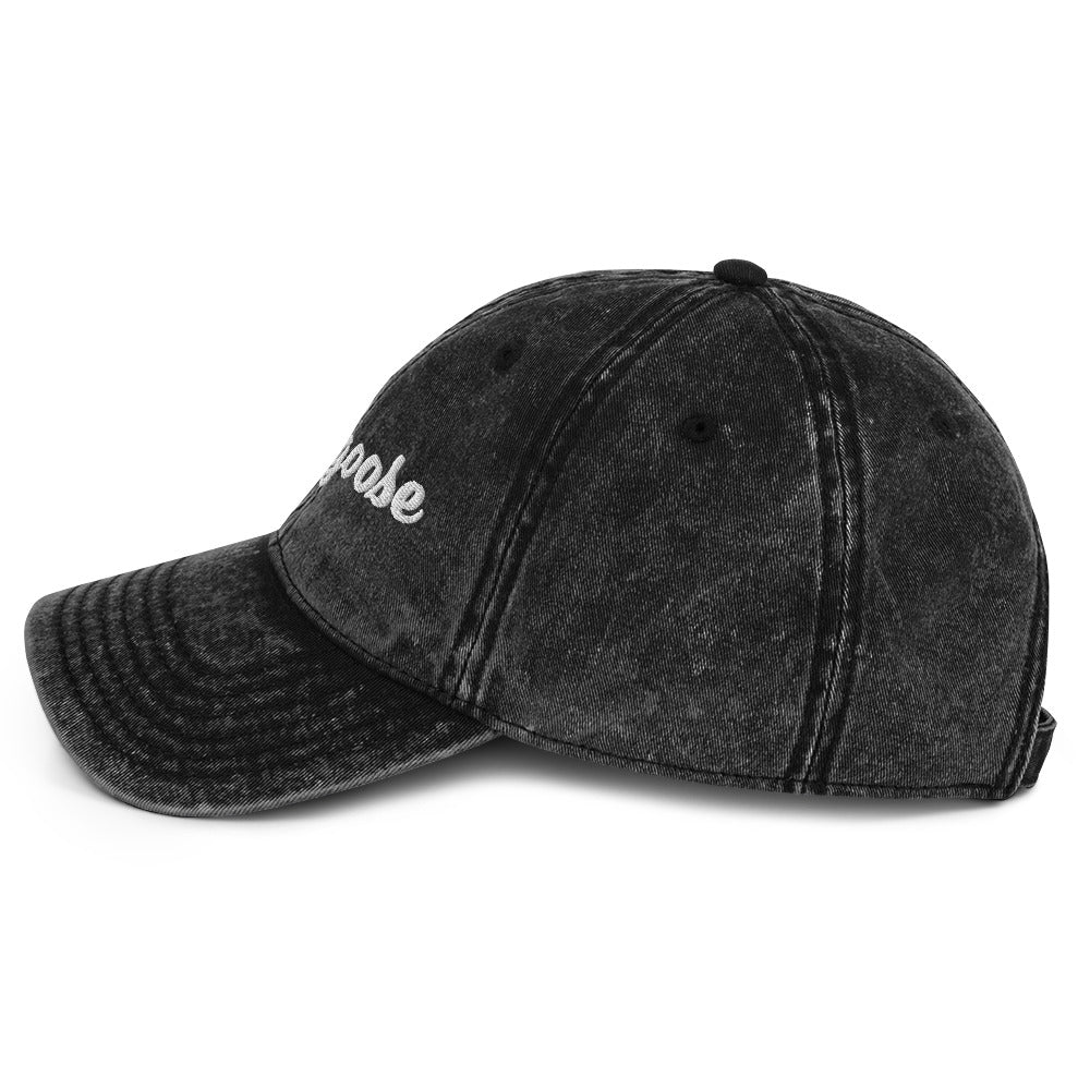 Frankie Said Meow “Silly Goose” embroidered dad hat in vintage cotton twill.