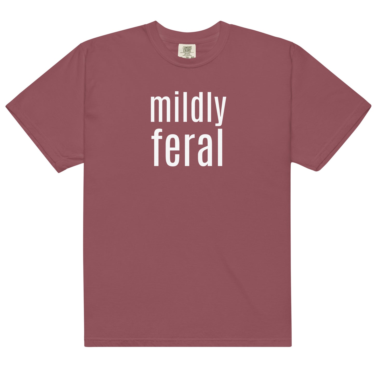 FSM & Co Mildly Feral comfort colors red t-shirt