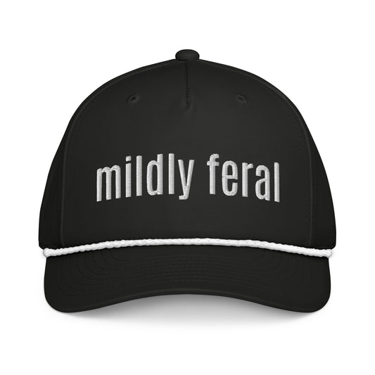 Black Mildly Feral rope hat