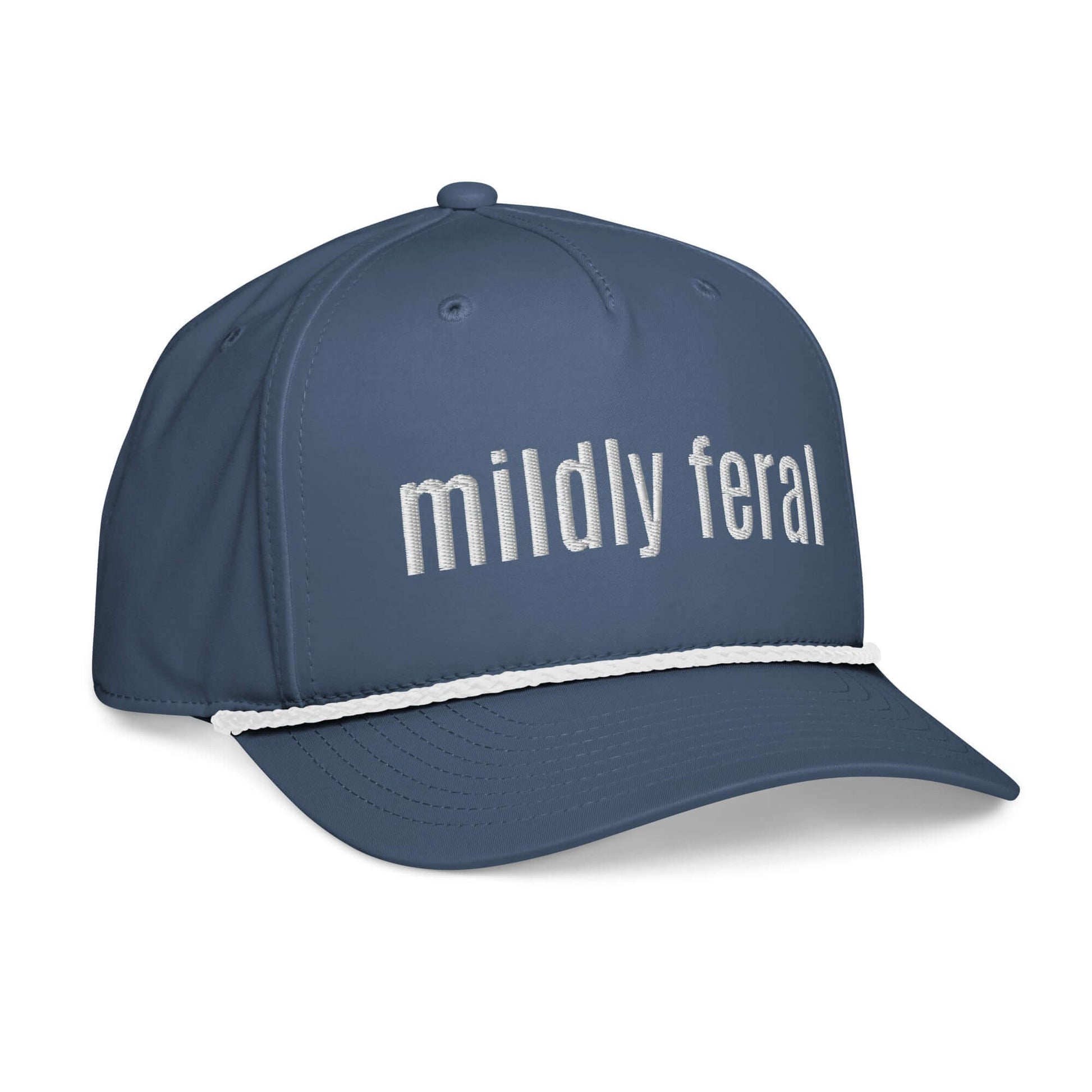 Mildly Feral blue rope hat