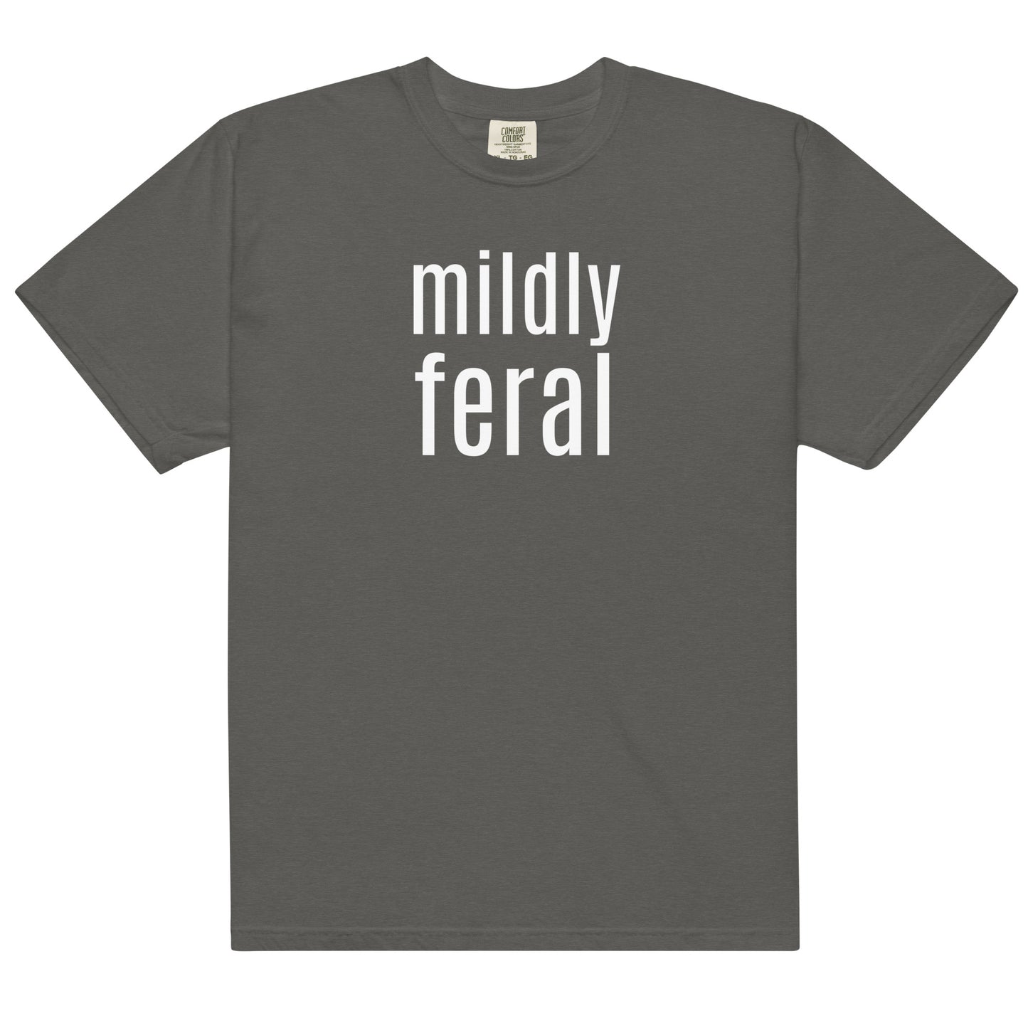 FSM & Co. Mildly Feral comfort colors gray t-shirt